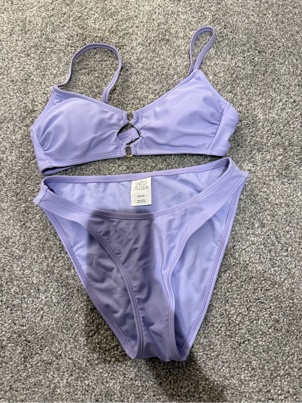 Wild Fable Lavender Bikini Set with Gold Rings